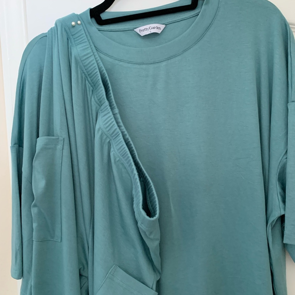 PrettyGarden Women's Teal Jogger Set